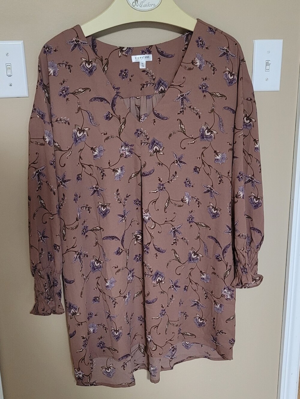 💜2 for $10💜 Bundle and save Floral Tunic Dress - Dusty Mauve
